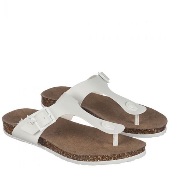 White Thong Sandals size 6 - Picture 1 of 7
